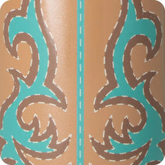 Boot Scootin' Turquoise Stemless Wine 12oz